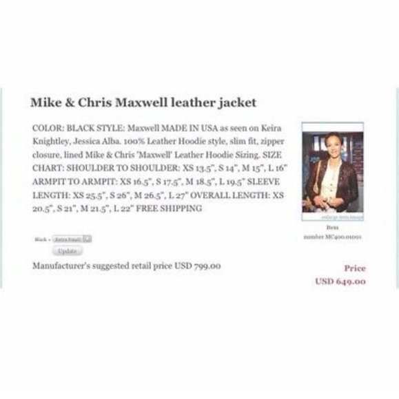 💔Mike and Chris💔Maxwell Leather Jacket - Picture 7 of 7
